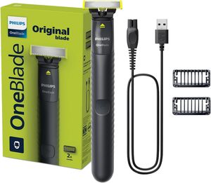 Philips OneBlade QP1424/10 | <b>Trim</b>, <b>Edge</b> & Shave Any Length | 2 Stubble Combs, Dual-Sided Blade | Wet & Dry Use, 30min Cordless - Product Image 1