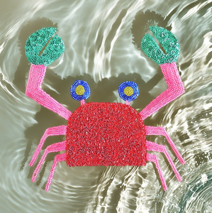 Colorful <b>Crab</b> Sequin Embroidery Patch for Clothing Decoration - Product Image 1