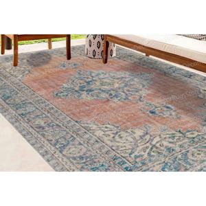 Alfombra Vintage con Estampado Floral: Turca, Estilo Step, para Cuarto de Niños, Oriental, con Medallón, de Chenilla - Product Image 1