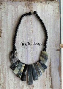 Collar de cadena de eslabones hecho a mano único de Tradebyd, moda de lujo moderna con diseño de cuerno elegante para ocasiones de aniversario - Product Image 6