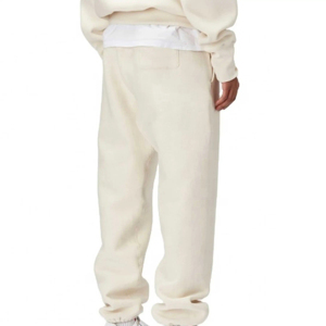 OEM hombres casual en blanco holgado de gran tamaño transpirable gimnasio pantalones de mezclilla pantalones de chándal diseñados para el entrenamiento correr y deportes con estilo - Product Image 2