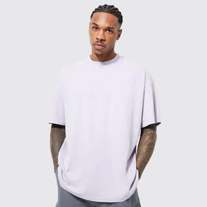 T-shirt vintage lavé à l'acide avec logo personnalisé pour hommes T-shirt surdimensionné vierge en coton épais 100% coton pour hommes - Product Image 6