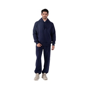 Sudadera con Capucha para Hombre, Sudadera con Capucha de Felpa de Algodón Suave, Cálida, Informal, Estilo Urbano de Invierno, Sudadera con Capucha Azul Marino - Product Image 2