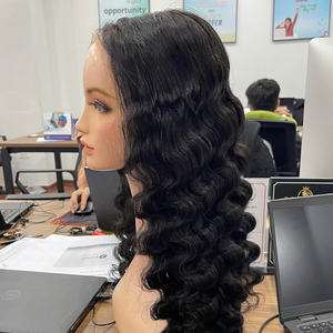 Perruques bouclées birmanes en cheveux humains vietnamiens, cheveux Remy doux de luxe, fermeture en dentelle HD, prix de gros d'usine - Product Image 3