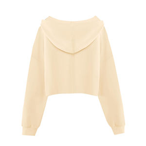 Sweat à capuche respirant Cool Crop Top pour femmes Anti-rides Street Crop Top Hoodies pour femme Look quotidien moderne - Product Image 4