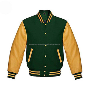 Custom Wool <b>Varsity</b> <b>Jacket</b> with Leather Sleeves High Quality Embroidery Streetwear Letterman Baseball Coat for Men - Product Image 5