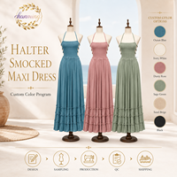 Robe longue pour femme, style bohème sans bretelles au dos et col à volants, robe d'été pour la plage et les stations balnéaires