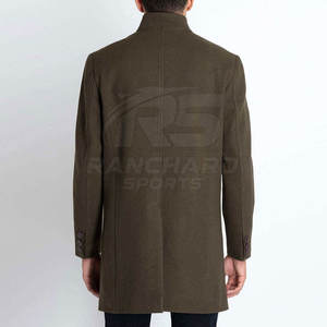 Manteau long en laine mélangée pour homme, trench-coat d'hiver, veste décontractée pour homme, manteau long classique pour homme - Product Image 3