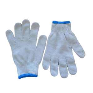 Guantes de trabajo de punto de algodón blanco de alta calidad Hilo de lana duradero Protección de manos de seguridad Uso industrial diario Flexible de secado rápido - Product Image 6