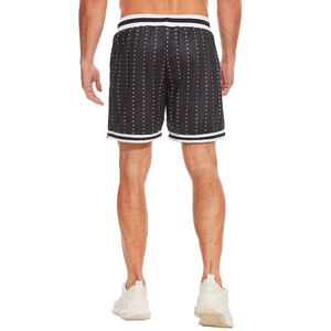 Pantalones cortos deportivos de verano de baloncesto esenciales en blanco para hombre, pantalones cortos personalizados transpirables para correr, pantalones cortos de poliéster de malla para el sudor - Product Image 2