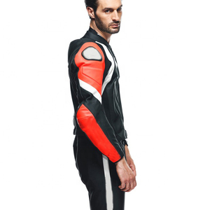 Combinaison de moto personnalisée pour hommes en cuir de vachette véritable Combinaison de moto en cuir de course de rue - Product Image 5