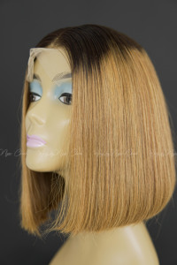 Human Hair Transparent Extension Straight High Density Customize Colors <b>Wig</b> Cut 10-inch - Product Image 2