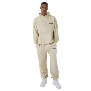 Survêtement surdimensionné pour hommes, jogging avec logo personnalisé, ensemble pantalon et sweat à capuche de marque privée OEM, ensemble de 2 pièces, ensemble de jogging vierge - Product Image 3