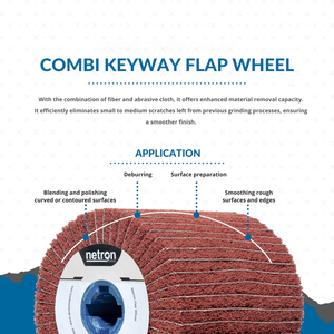 Netron 100x100x19mm Rueda híbrida de tela y aleta de chavetero no tejido para acabado de precisión y molienda agresiva OEM ODM OBM - Product Image 2