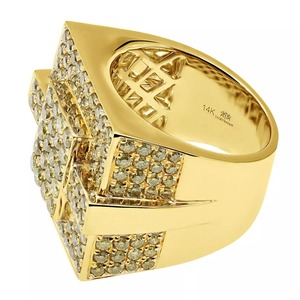 King Ring 14K Or Rose Hip Hop VVS Moissanite Bague en diamant en argent sterling 925 Style classique pour la fête de mariage certifié IGI - Product Image 3