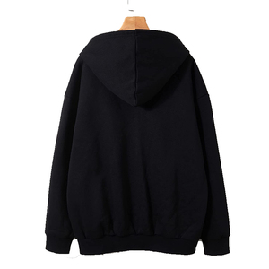 Sweat à capuche zippé pour hommes avec logo en strass personnalisé unisexe Streetwear vintage surdimensionné avec cordon de serrage avec fermeture éclair Sweats à capuche en strass pour hommes - Product Image 2