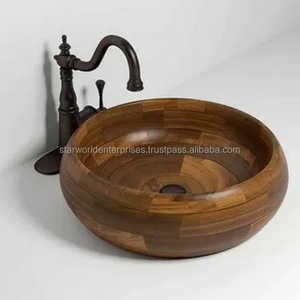 Antigüedades Acacia lavabo de madera hecho a mano lavabo único lavabo súper calidad - Product Image 5