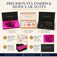 Boîtes d'emballage en carton personnalisées avec logo imprimé pour cosmétiques et maquillage, boîte cadeau magnétique avec EVA, boîtes cadeau magnétiques