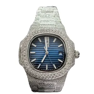 14K 18K Solid gold vvs moissanite diamond watch Stainless steel watch Customized vvs moissanite diamond mechanical watch for men