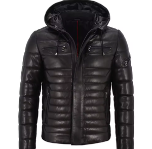 Chaqueta de Invierno de Piel de Oveja Genuina Personalizable ESPRIT, Chaqueta Acolchada Cálida de Alta Gama con Cuello Alto y Capucha Extraíble, Chaqueta Acolchada OEM - Product Image 1