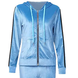 Ensemble de survêtement confortable pour femmes, hiver, uni, décontracté, respirant, en coton, personnalisable, 2 pièces, long - Product Image 6