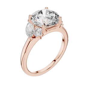 Bague à trois pierres en diamant de laboratoire 3,88 CT pour femmes, clarté VVS-VS EF, or 18 carats, 14 carats, 10 carats et argent 925, rose, jaune, blanc - Product Image 4