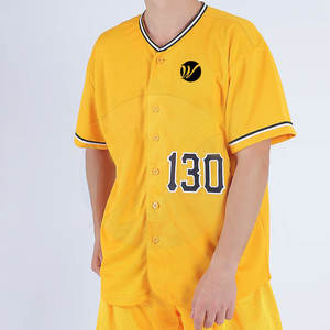 Jersey de béisbol de tela de poliéster 100%, ropa deportiva transpirable de talla grande para jugadores de béisbol, novedad - Product Image 2