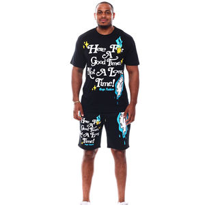 Conjunto de verano de alta calidad para hombre, diseño personalizado, estampado a cuadros, transpirable, estilo informal, precio al por mayor - Product Image 2