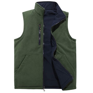 Gilet sans manches en polaire polaire d'hiver avec logo personnalisé, vêtements de chasse en plein air, vêtements décontractés pour hommes - Product Image 3