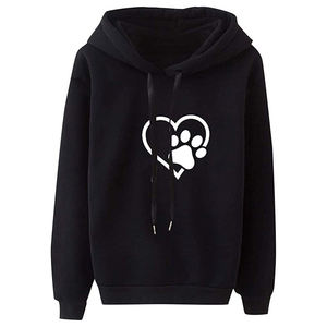 OEM de alta calidad de algodón polar impreso sudaderas de manga larga Mujer pulóver con capucha de invierno de gran tamaño de diseño Casual sólido - Product Image 3
