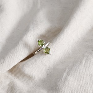 แหวนเงินพลอยเพอริดอทแบบคลาสสิกแหวนแต่งงานและแหวนหมั้นดีไซน์น้ำหนักเบา - Product Image 6