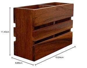 Soporte para utensilios de cocina Cubiertos Organizador Utensilios de madera Contenedor Almacenamiento Soporte para utensilios de madera - Product Image 6