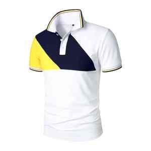 Polo para hombre, mezcla de poliéster Spandex con tela de secado rápido que absorbe la humedad para entrenamiento de tenis de golf y uso diario - Product Image 5