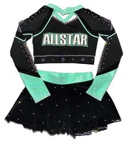Uniformes de Porristas de Alta Calidad ProFitter OEM para Niñas y Adultas, Kits de Spandex/Poliéster de 220g con Pedrería y Sublimación