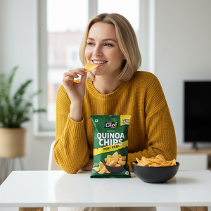 Chips de quinoa naturelles cuites au four, épicées, faibles en gras, riches en protéines, 50g, semi-molles, saines, sans gluten, en-cas - Product Image 3