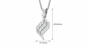 Pendentif en or 14 carats et diamants en grappe inspirés de la nature pour femmes - Product Image 2