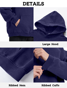 เสื้อฮู้ดผ้าขนแกะมีฮู้ดสำหรับผู้ชายผ้าคอตตอนผสมอบอุ่นใส่สบายใส่สบายใส่สบายใส่ในฤดูหนาว - Product Image 3