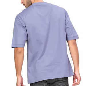 เสื้อยืดคอกลมโอเวอร์ไซส์สำหรับผู้ชาย สวมใส่สบาย ทรงหลวม ผ้าฝ้าย 100% แห้งเร็ว ระบายอากาศได้ดี สไตล์ลำลองทันสมัย - Product Image 2