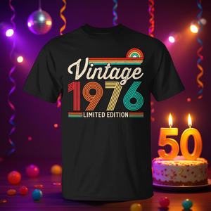 Maglietta vintage in edizione limitata del 1976 per il 50° compleanno, maglietta per la festa dei 50 anni - Product Image 3