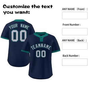 Diseño personalizado impreso de los hombres de dos botones Jersey de béisbol Ropa de equipo deportivo Softball Béisbol Sublimado uniformes - Product Image 3