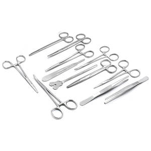 Juego de Cirugía Menor Básico Profesional de 13 Piezas, Caja de Acero Inoxidable, Kit Quirúrgico, Tijeras, Pinzas, Portaagujas, Alta Calidad, 1 Año - Product Image 2