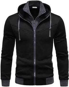 Venta al por mayor 100% algodón sudaderas con capucha atléticas para los hombres de manga larga ligero deporte Casual de dos piezas con cremallera chaqueta con capucha Pakistán - Product Image 2