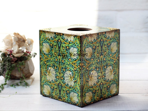 Tradebyd <b>Square</b> <b>Wooden</b> Enamel Printed Eco-Friendly High Quality Decorative Tissue <b>Box</b> & Holder for Hospitality Use - Product Image 5