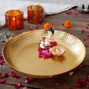 พรีเมี่ยมเงาดียารูปร่างดอกไม้ตกแต่งชาม Urli สําหรับรายการตกแต่งบ้านไดวัลลี่ - Product Image 3