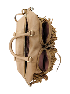 Elegante bolso de mano de cuero genuino para mujer de calidad superior, bandolera personalizable con multicompartimento abierto - Product Image 4