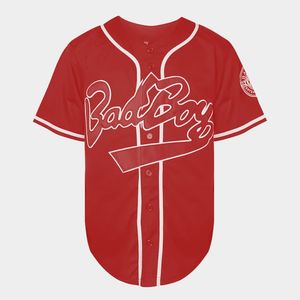 Hombres logotipo personalizado diseño abotonado Casual Bad Boy <span class=keywords><strong>Script</strong></span> béisbol Jerseys Athletic Streetwear Hip Hop uniforme camisas - Product Image 4