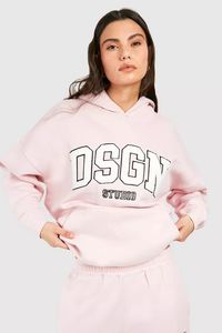 Conjunto de chándales de jersey con capucha y apliques de gran tamaño para mujer personalizado de alta calidad para mujer, chándales informales hechos a medida - Product Image 2