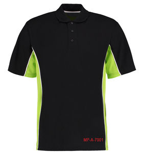 Top Design hommes T-Shirt contraste panneau latéral Polo Raglan avec panneau latéral passepoil Polo uniforme de travail de bureau - Product Image 5