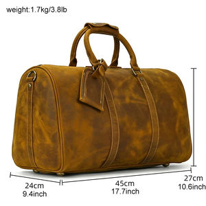 Designer <b>Leather</b> <b>Duffle</b> <b>Bag</b> Large Capacity Travel for <b>Men</b> <b>Leather</b> Material - Product Image 5