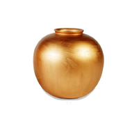 Ensemble de 3 pots de fleurs et jardinières dorées Vaisselle de table Décoration de la maison Taille et forme personnalisées Fabricant de gros Exportateur